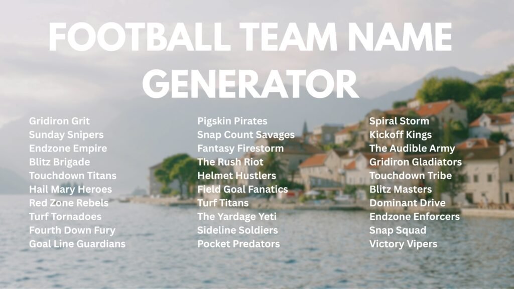Fantasy Football Team Name Generator