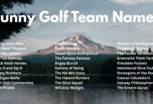 180+ Funny Golf Team Names