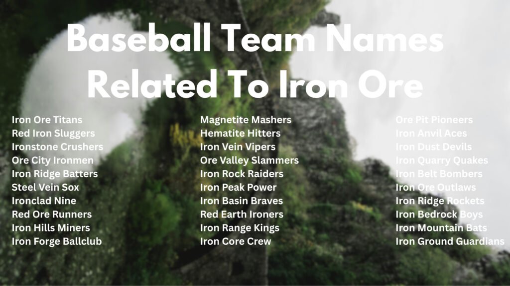 Baseball Team Names Related To Iron Ore