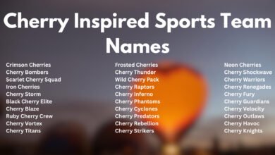 Cherry Inspired Sports Team Names