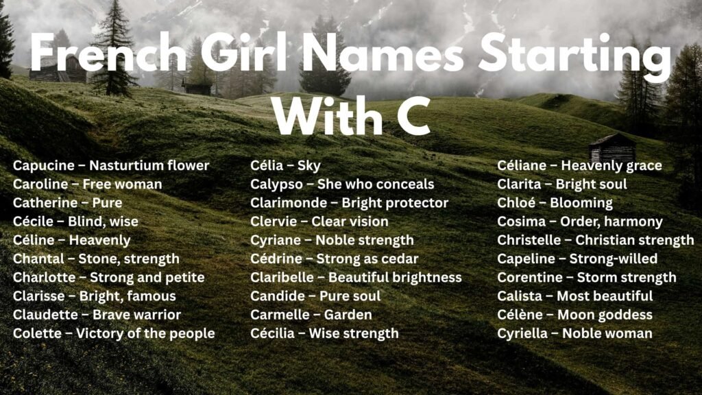 French Girl Names Starting With C
