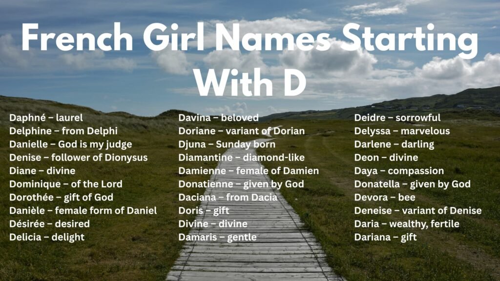 French Girl Names Starting With D