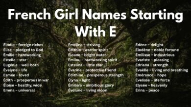 French Girl Names Starting With E