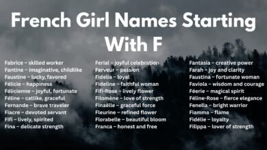 French Girl Names Starting With F