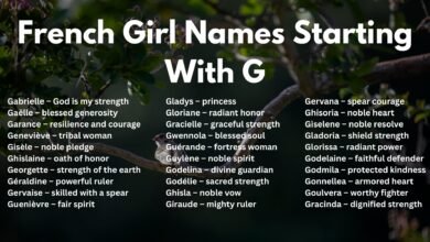 French Girl Names Starting With G