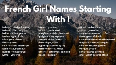 French Girl Names Starting With I