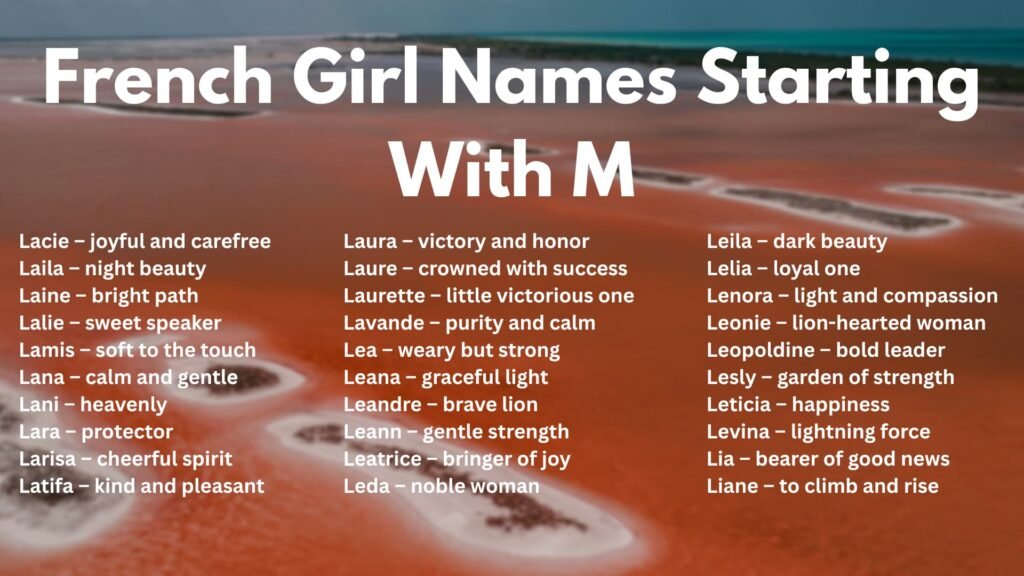 French Girl Names Starting With M