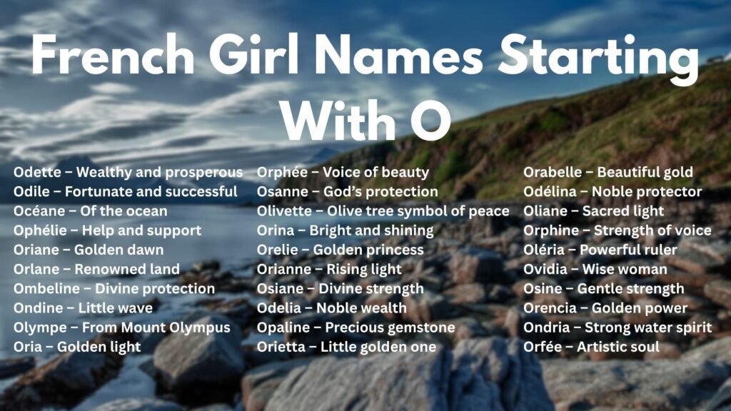 French Girl Names Starting With O