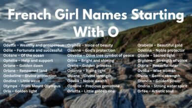 French Girl Names Starting With O