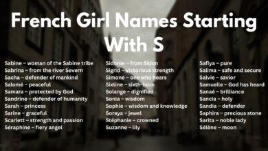 French Girl Names Starting With S