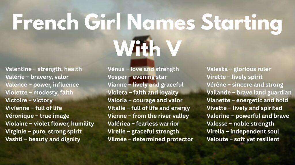 French Girl Names Starting With V
