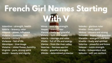French Girl Names Starting With V