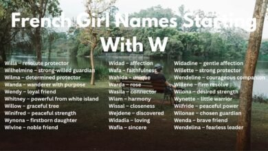 French Girl Names Starting With W