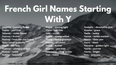 French Girl Names Starting With Y