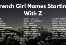 French Girl Names Starting With Z